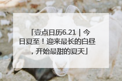 壹点日历6.21｜今日夏至！迎来最长的白昼，开始最甜的夏天