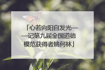 心若向阳自发光——记第九届全国道德模范获得者姚何林