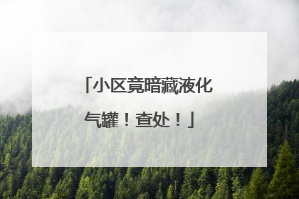 小区竟暗藏液化气罐！查处！