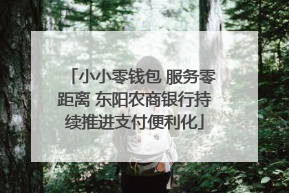小小零钱包 服务零距离 东阳农商银行持续推进支付便利化