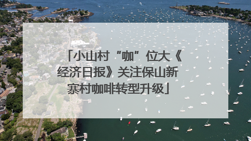 小山村“咖”位大《经济日报》关注保山新寨村咖啡转型升级