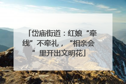 岱庙街道：红娘“牵线”不牵礼，“相亲会”里开出文明花