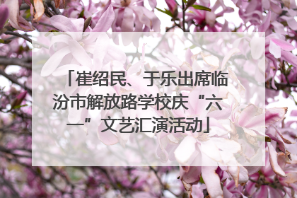 崔绍民、于乐出席临汾市解放路学校庆“六一”文艺汇演活动