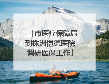 市医疗保障局到株洲恺德医院调研医保工作