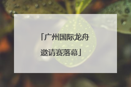 广州国际龙舟邀请赛落幕