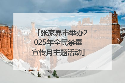 张家界市举办2025年全民禁毒宣传月主题活动
