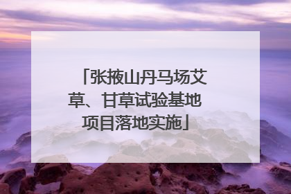 张掖山丹马场艾草、甘草试验基地项目落地实施