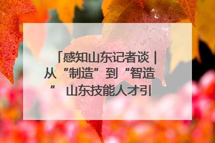 感知山东记者谈｜从“制造”到“智造” 山东技能人才引领产业升级