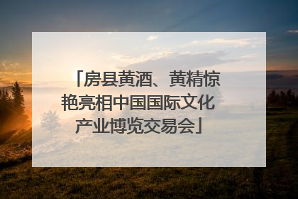 房县黄酒、黄精惊艳亮相中国国际文化产业博览交易会
