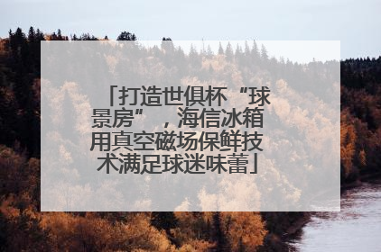 打造世俱杯“球景房”，海信冰箱用真空磁场保鲜技术满足球迷味蕾