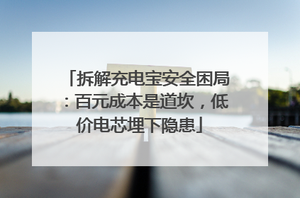 拆解充电宝安全困局：百元成本是道坎，低价电芯埋下隐患