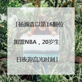 杨瀚森以第16顺位加盟NBA，20岁生日夜迎高光时刻