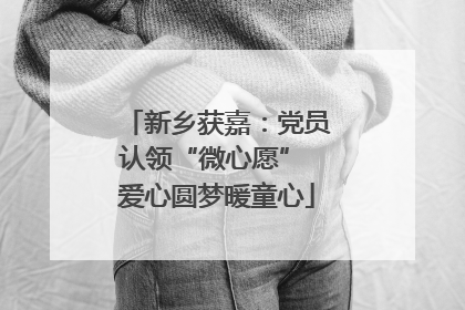 新乡获嘉：党员认领“微心愿” 爱心圆梦暖童心