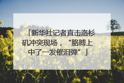 新华社记者直击洛杉矶冲突现场，“胳膊上中了一发催泪弹”