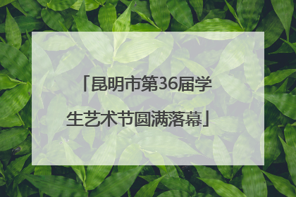 昆明市第36届学生艺术节圆满落幕