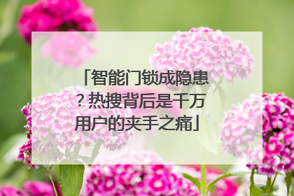智能门锁成隐患？热搜背后是千万用户的夹手之痛