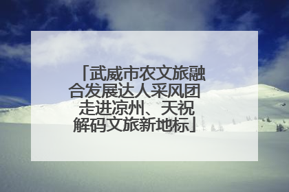 武威市农文旅融合发展达人采风团 走进凉州、天祝解码文旅新地标