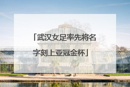 武汉女足率先将名字刻上亚冠金杯