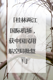 桂林两江国际机场，获中国民用航空局批复！