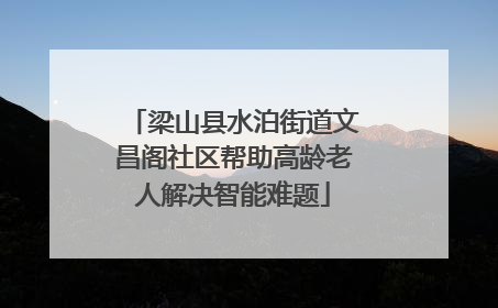 梁山县水泊街道文昌阁社区帮助高龄老人解决智能难题