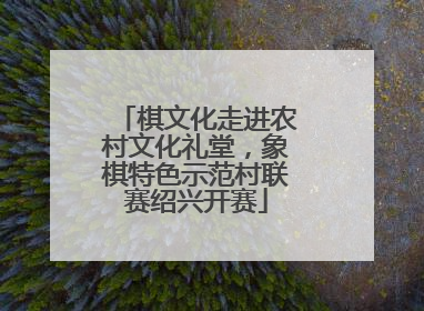 棋文化走进农村文化礼堂，象棋特色示范村联赛绍兴开赛