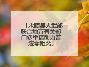 永顺县人武部联合地方有关部门多举措助力普法零距离