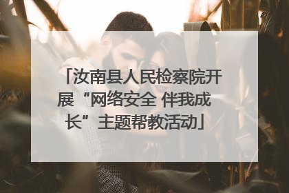 汝南县人民检察院开展“网络安全 伴我成长”主题帮教活动