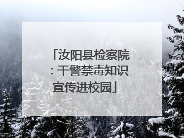 汝阳县检察院：干警禁毒知识宣传进校园