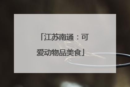 江苏南通：可爱动物品美食