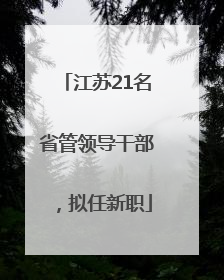 江苏21名省管领导干部，拟任新职