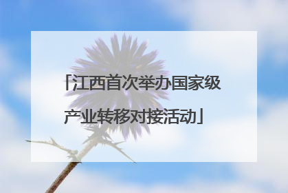 江西首次举办国家级产业转移对接活动