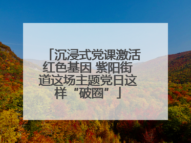 沉浸式党课激活红色基因 紫阳街道这场主题党日这样“破圈”