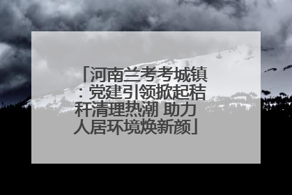 河南兰考考城镇：党建引领掀起秸秆清理热潮 助力人居环境焕新颜