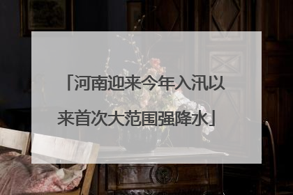 河南迎来今年入汛以来首次大范围强降水