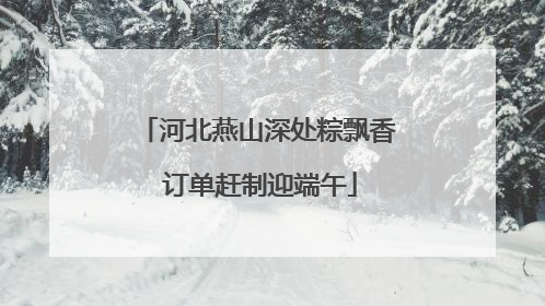 河北燕山深处粽飘香 订单赶制迎端午