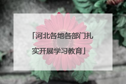 河北各地各部门扎实开展学习教育