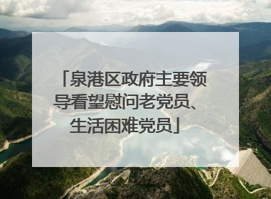 泉港区政府主要领导看望慰问老党员、生活困难党员