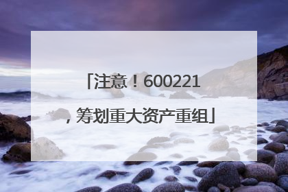 注意！600221，筹划重大资产重组