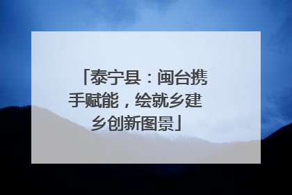 泰宁县：闽台携手赋能，绘就乡建乡创新图景