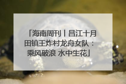 海南周刊丨昌江十月田镇王炸村龙舟女队：乘风破浪 水中生花