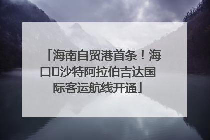 海南自贸港首条！海口⇌沙特阿拉伯吉达国际客运航线开通