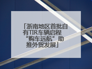 浙南地区首批自有TIR车辆启程 “购车远航”助推外贸发展
