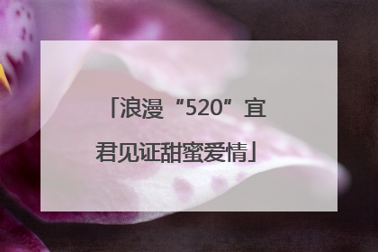 浪漫“520”宜君见证甜蜜爱情