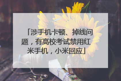 涉手机卡顿、掉线问题，有高校考试禁用红米手机，小米回应
