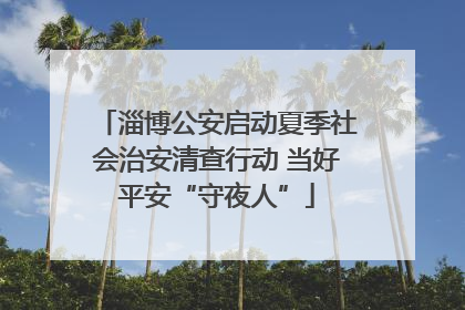 淄博公安启动夏季社会治安清查行动 当好平安“守夜人”