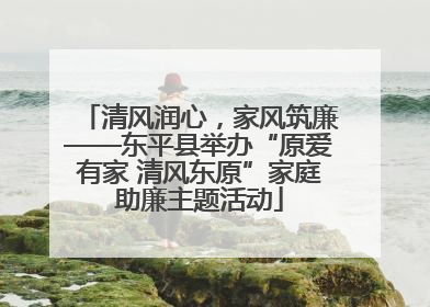 清风润心，家风筑廉——东平县举办“原爱有家 清风东原”家庭助廉主题活动