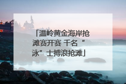 温岭黄金海岸抢滩赛开赛 千名“泳”士搏浪抢滩