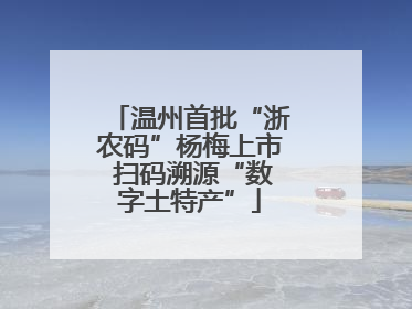 温州首批“浙农码”杨梅上市 扫码溯源“数字土特产”