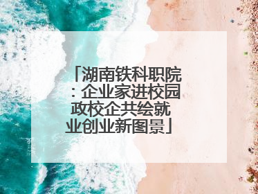湖南铁科职院：企业家进校园 政校企共绘就业创业新图景