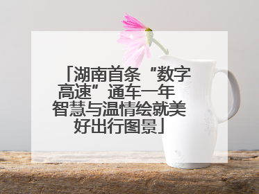 湖南首条“数字高速”通车一年 智慧与温情绘就美好出行图景